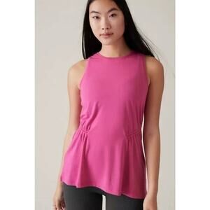 NWT Athleta Air Out Cinch Tank‎ Hot Pink Size XSmall MSRP $55